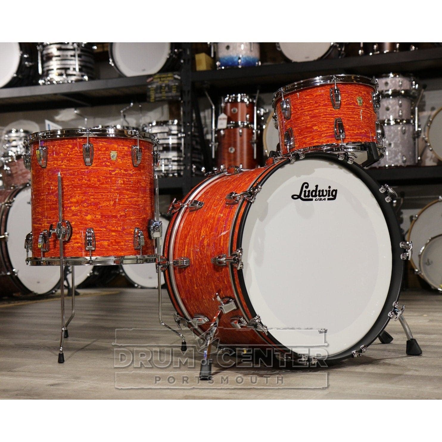 Ludwig mod orange drum shop set