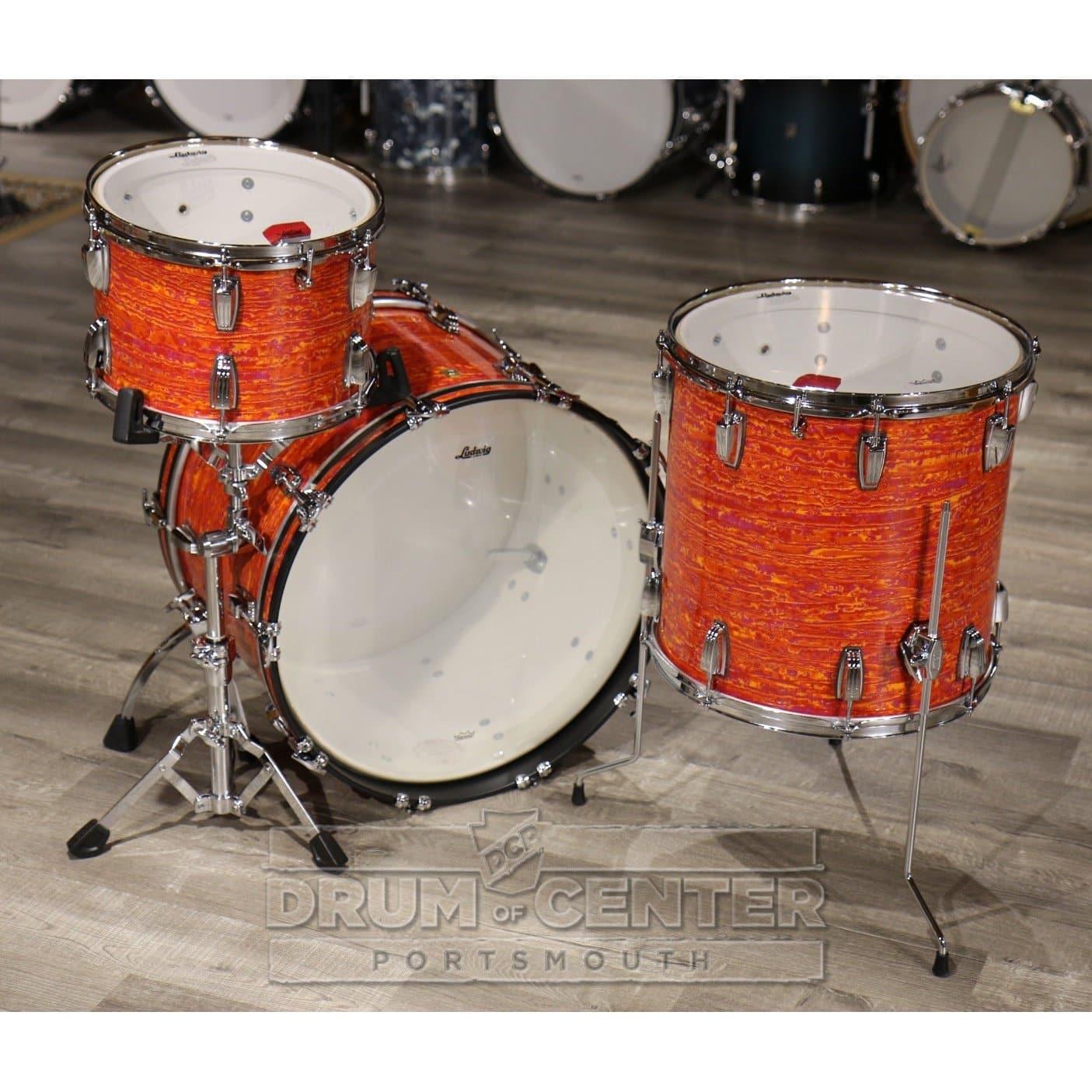 Ludwig Legacy Maple 3pc "Densmore" Drum Set Mod Orange