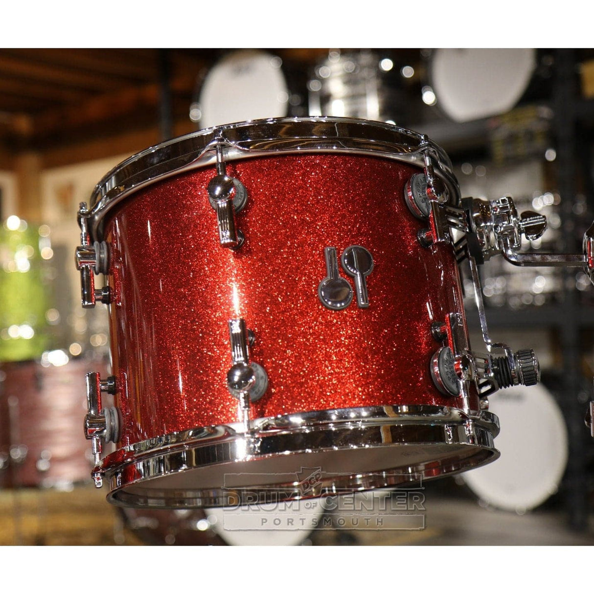 Sonor SQ2 3pc Medium Maple Drum Set - Red Sparkle High Gloss w/Fiery Red Interior