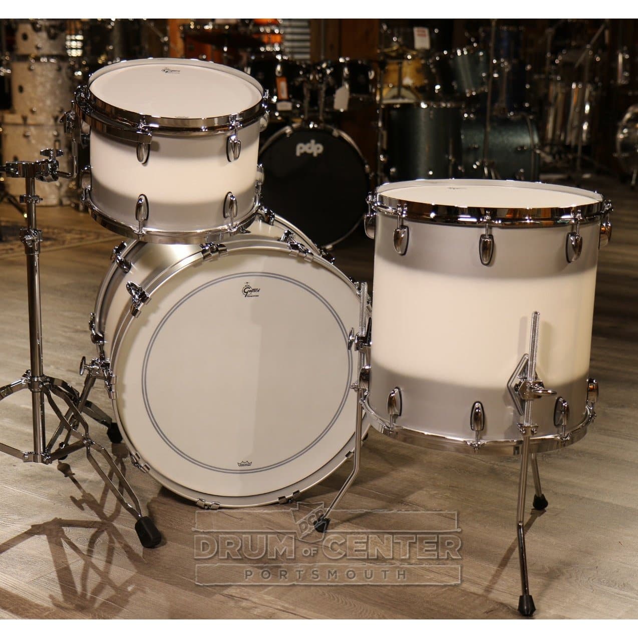 Gretsch Brooklyn 3pc Classic Drum Set Silver Mist Duco