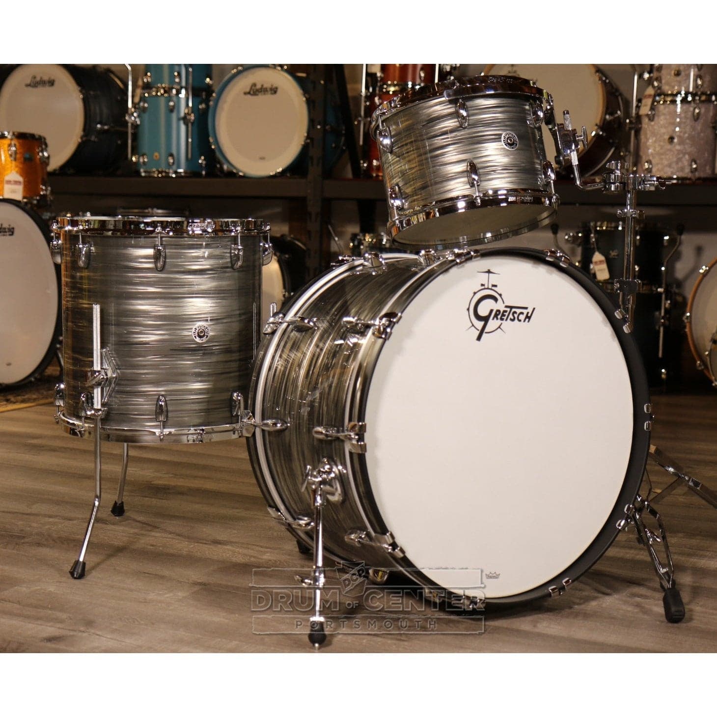 Gretsch Brooklyn 3pc Rock Drum Set Grey Oyster