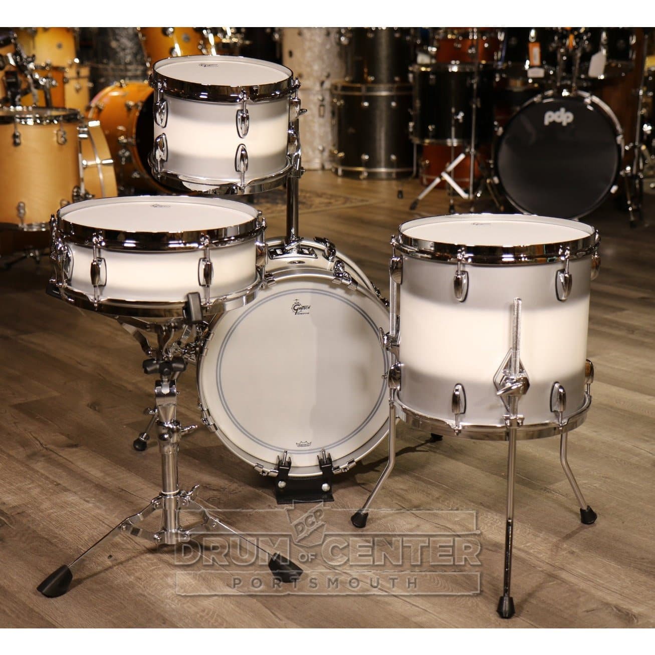 Gretsch Brooklyn 4pc Micro Drum Set Silver Mist Duco