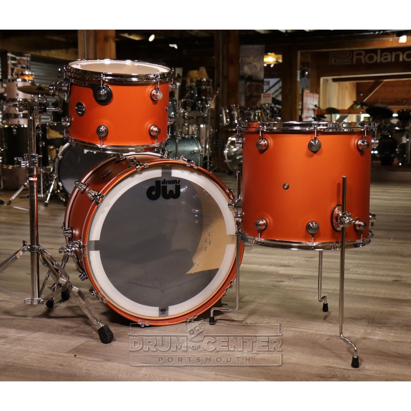 DW Performance 3pc Drum Set 22/13/16 Hard Satin American Rust