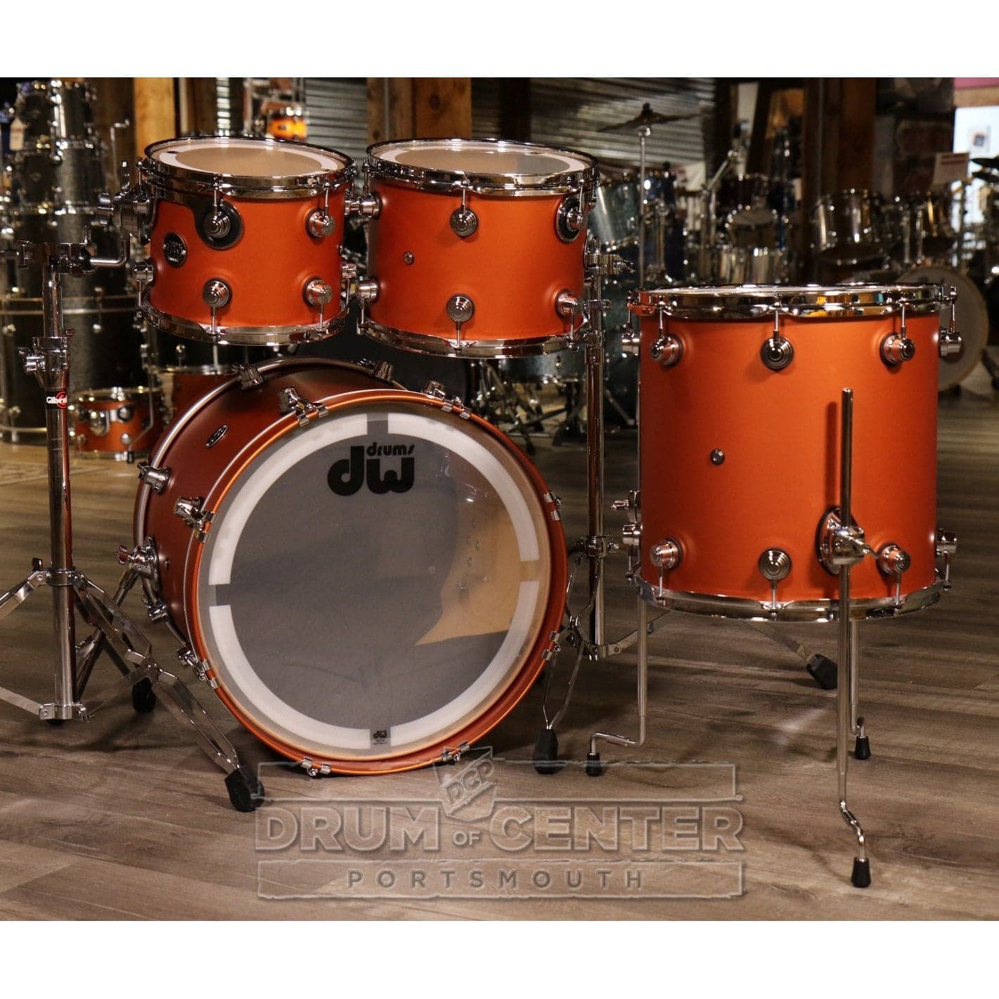 DW Performance 4pc Drum Set 20/10/12/14 Hard Satin American Rust