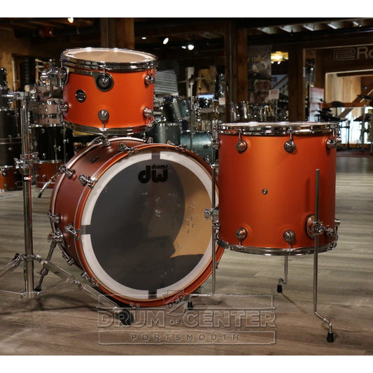 DW Performance 3pc Drum Set 24/13/16 Hard Satin American Rust