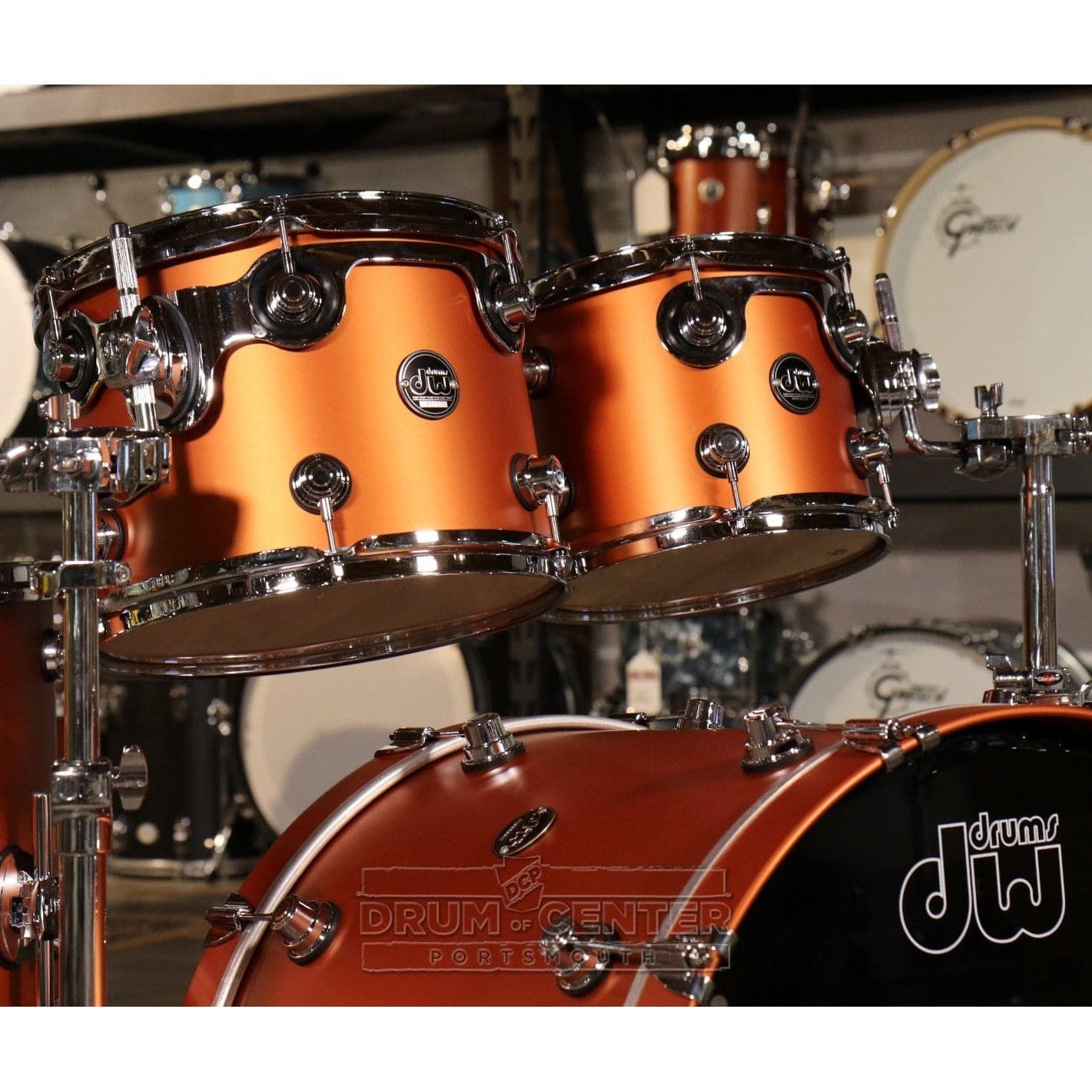 DW Performance 5pc Drum Set 22/10/12/14/16 Hard Satin American Rust
