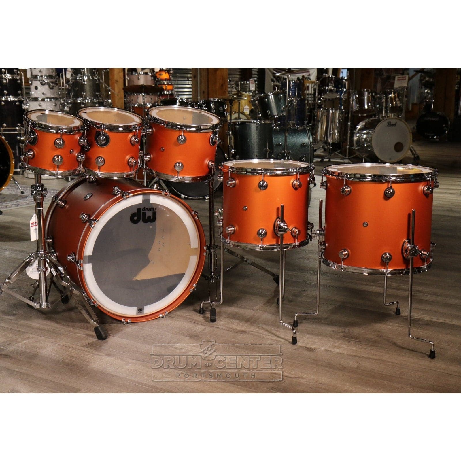 DW Performance 6pc Drum Set 22/8/10/12/14/16 Hard Satin American Rust