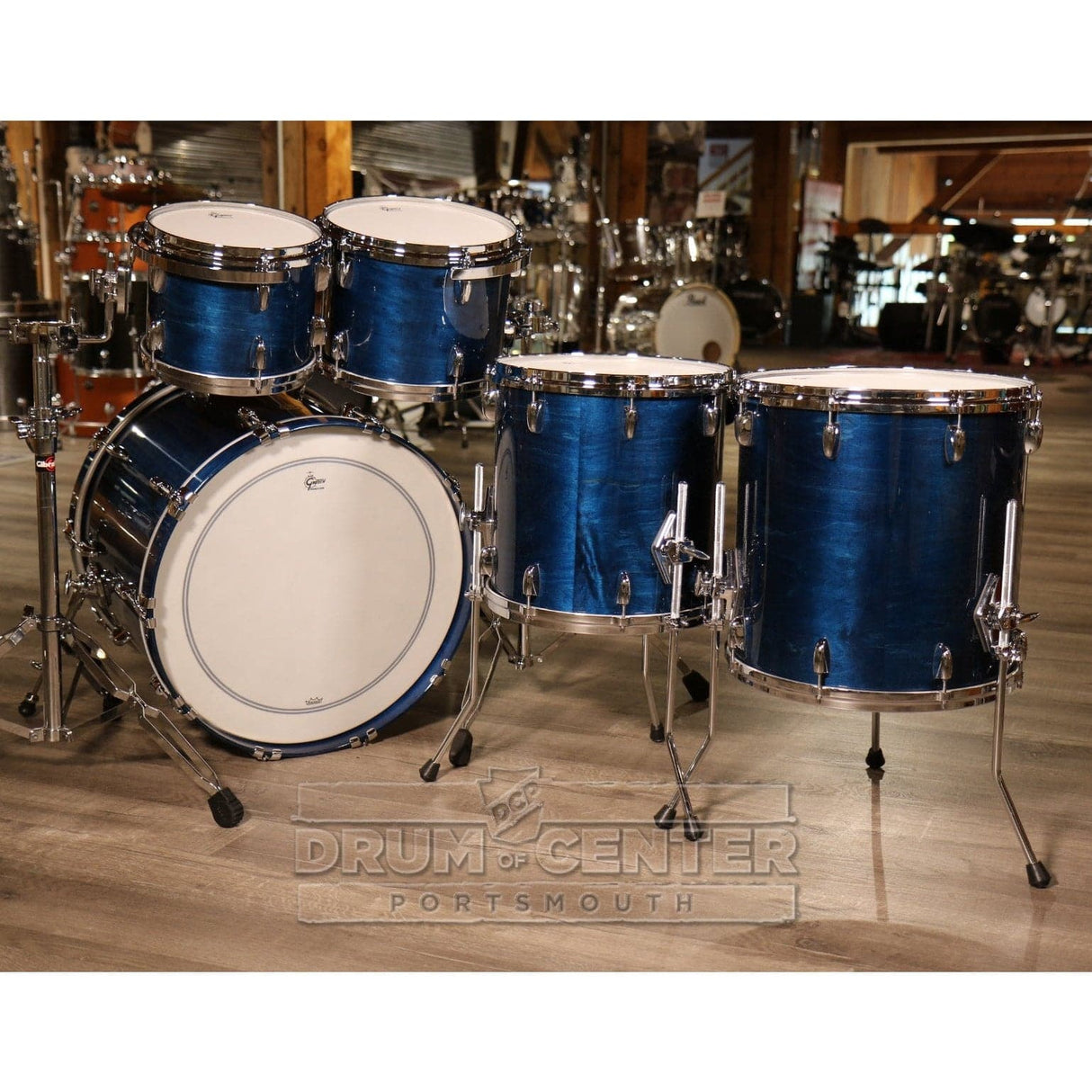 Gretsch USA Custom 5pc Drum Set Azure Gloss