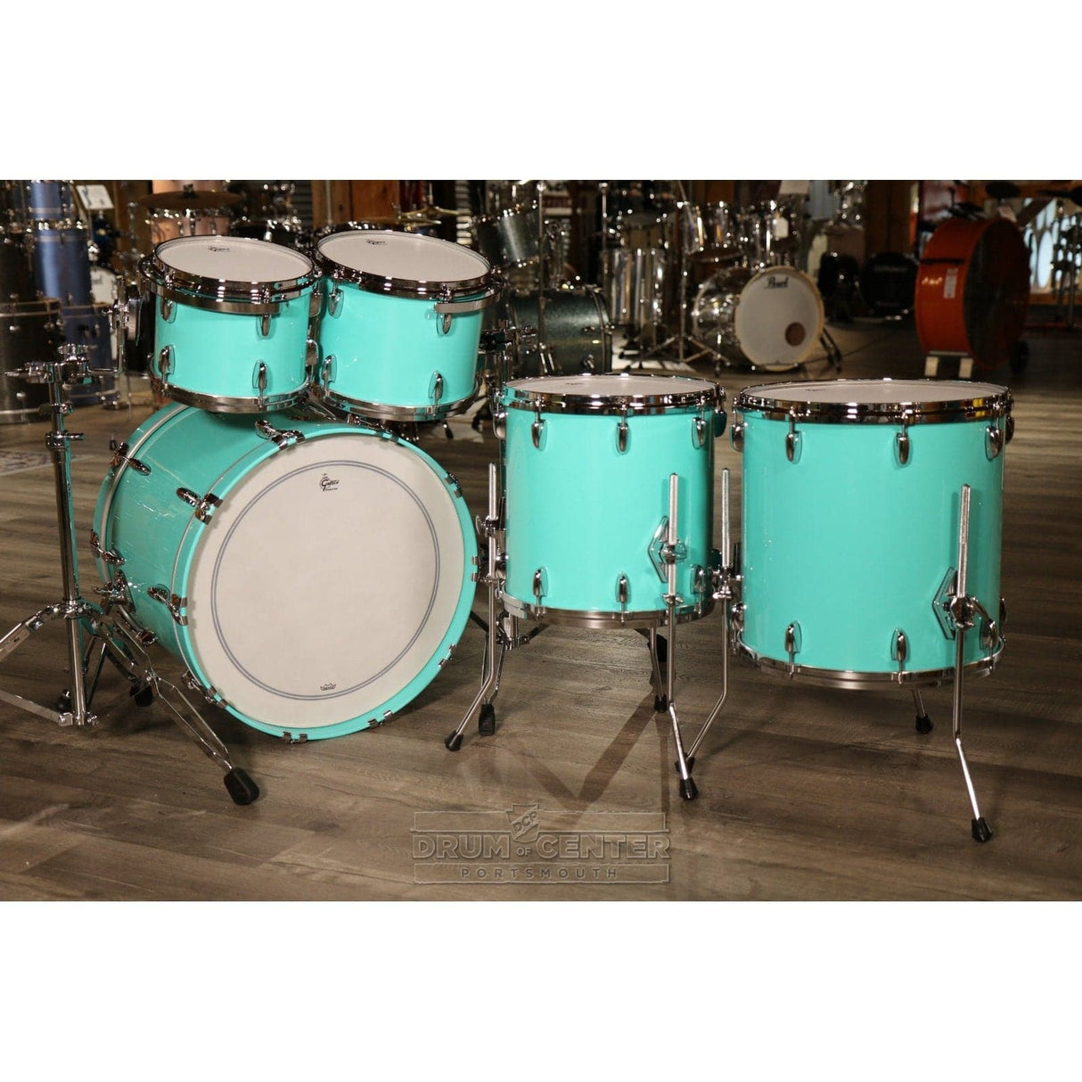 Gretsch USA Custom 5pc Drum Set Seafoam Green Gloss