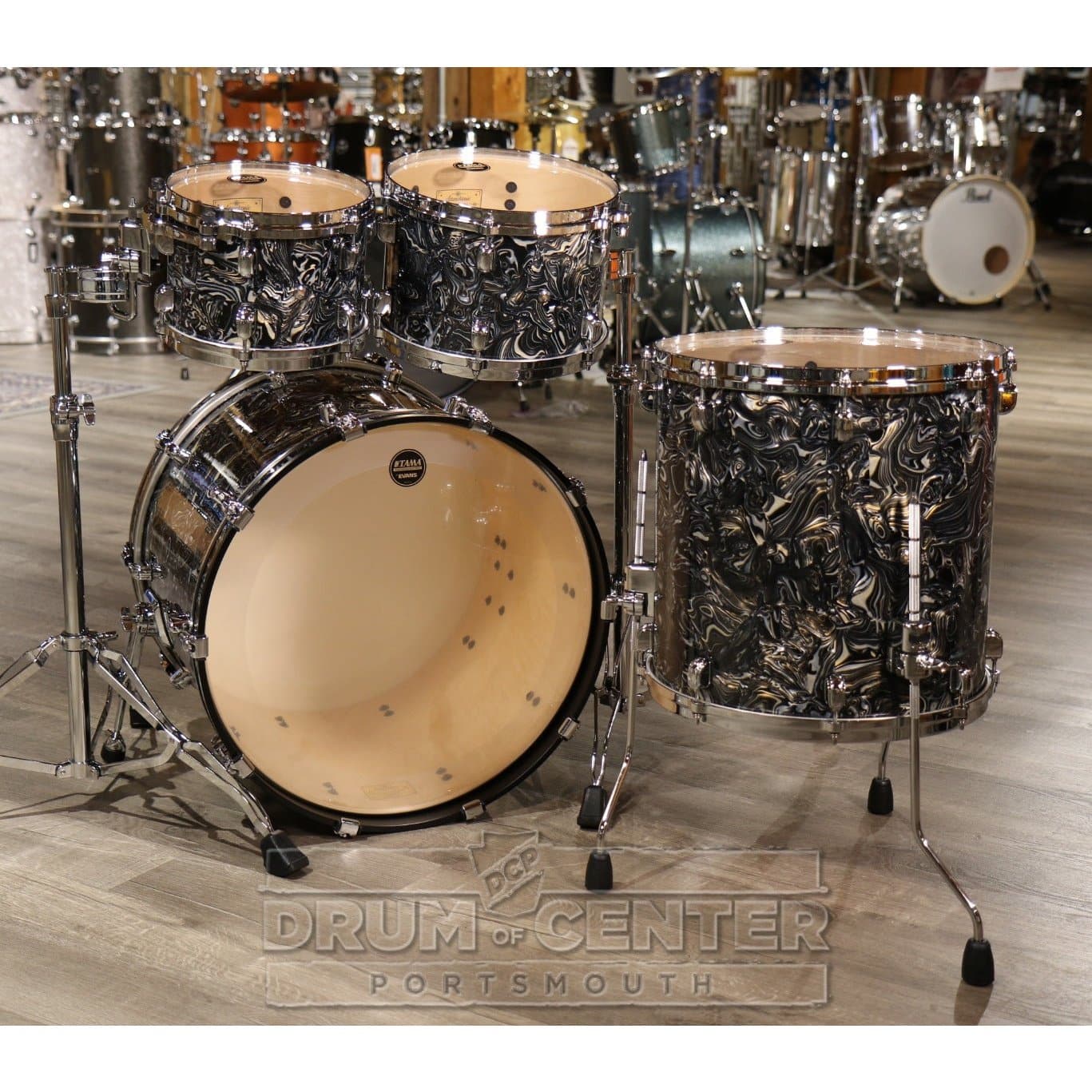 Tama Starclassic Maple 4pc Drum Set Charcoal Swirl