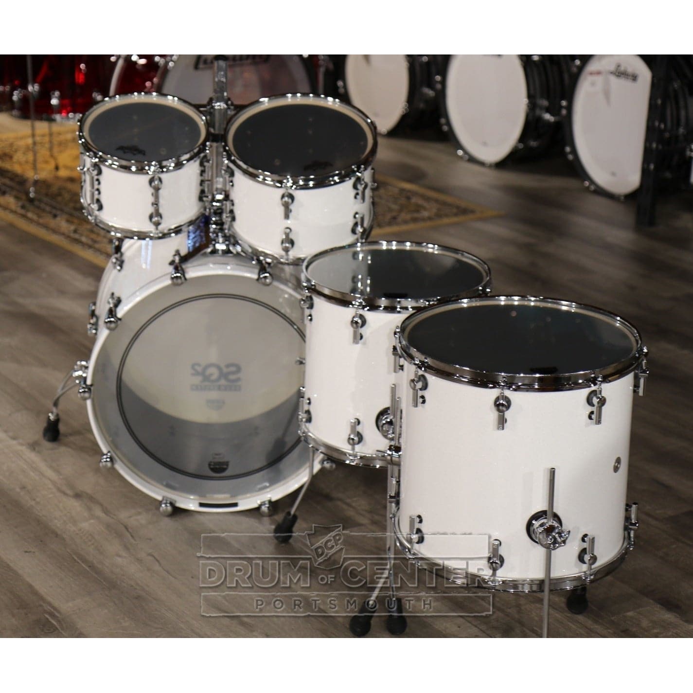 Sonor SQ2 Maple 5pc Drum Set White Sparkle Gloss | 1029381-2