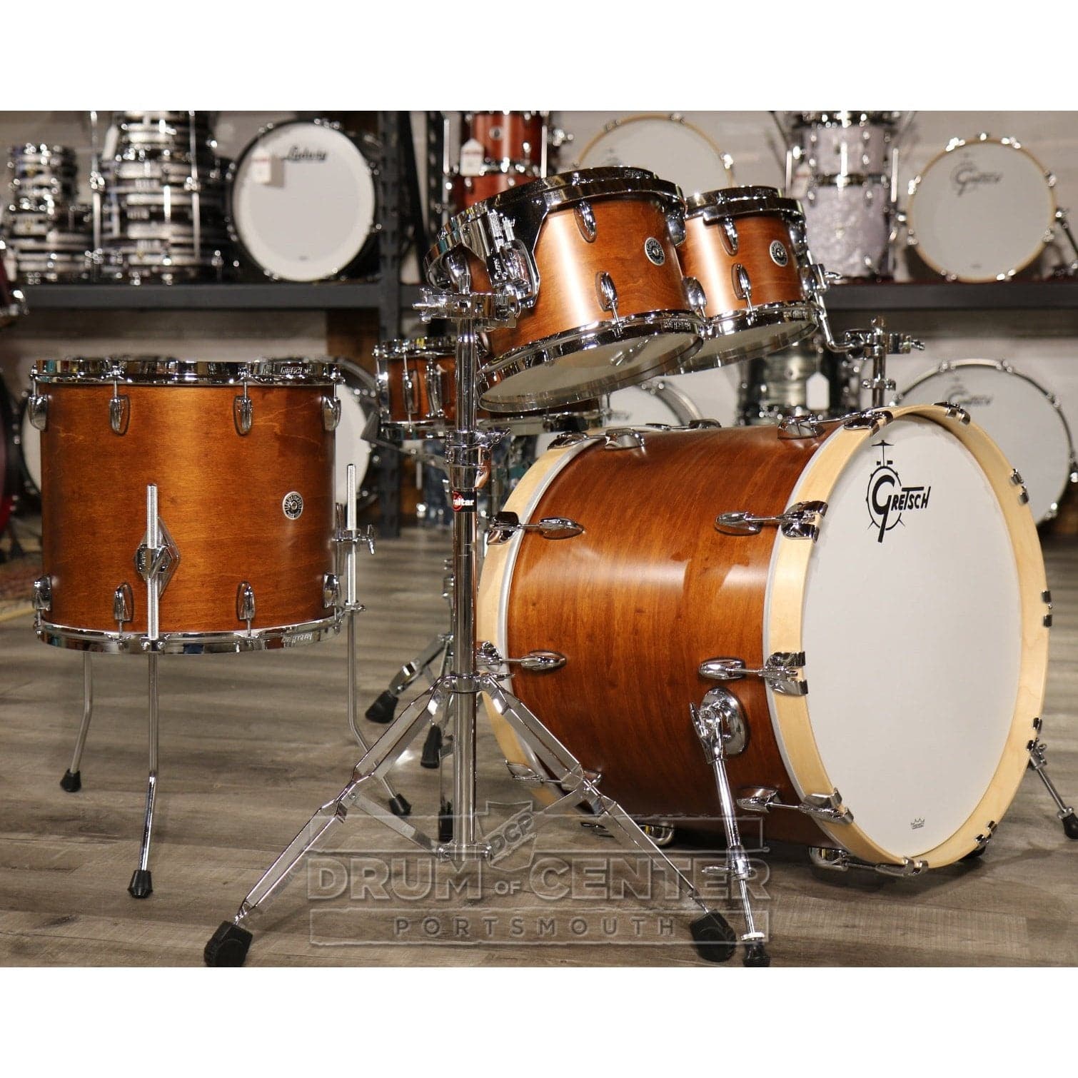 Gretsch Brooklyn 5pc Euro Drum Set Satin Mahogany