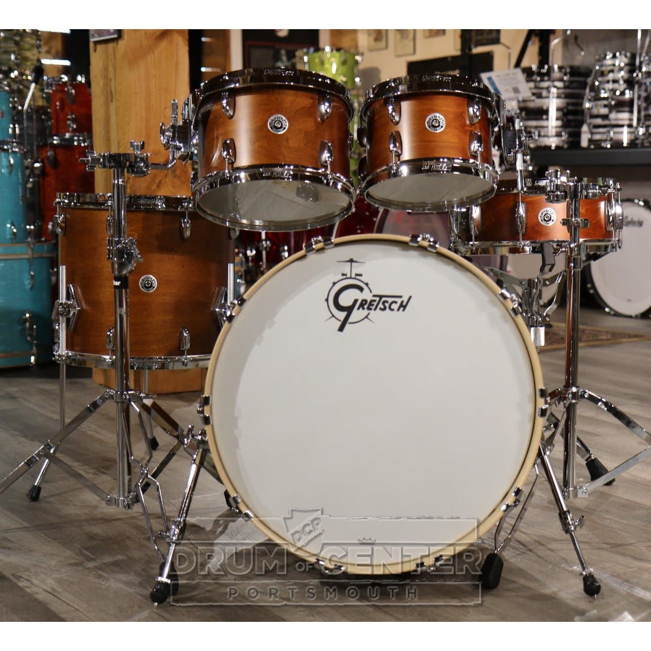 Gretsch Brooklyn 5pc Euro Drum Set Satin Mahogany