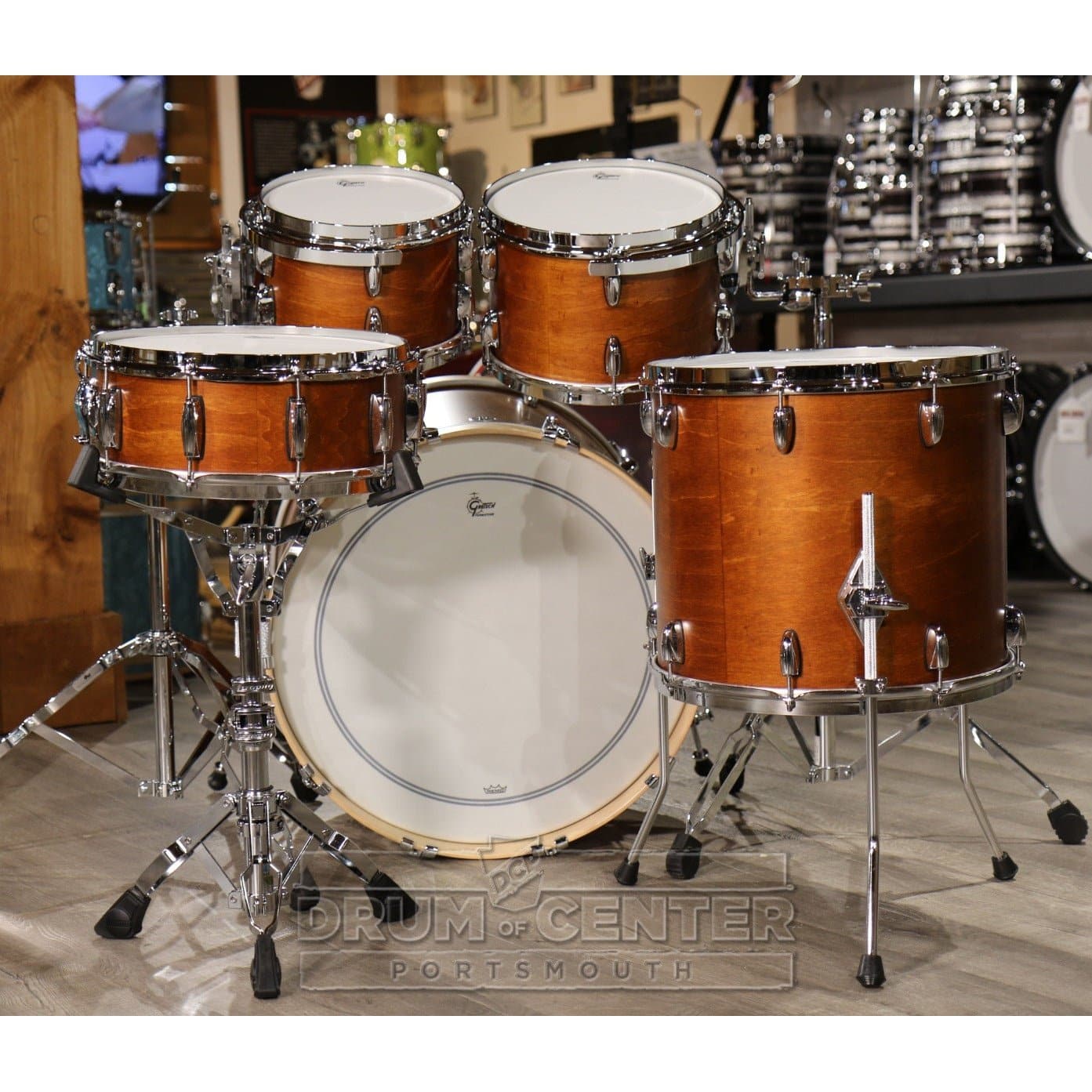 Gretsch Brooklyn 5pc Euro Drum Set Satin Mahogany