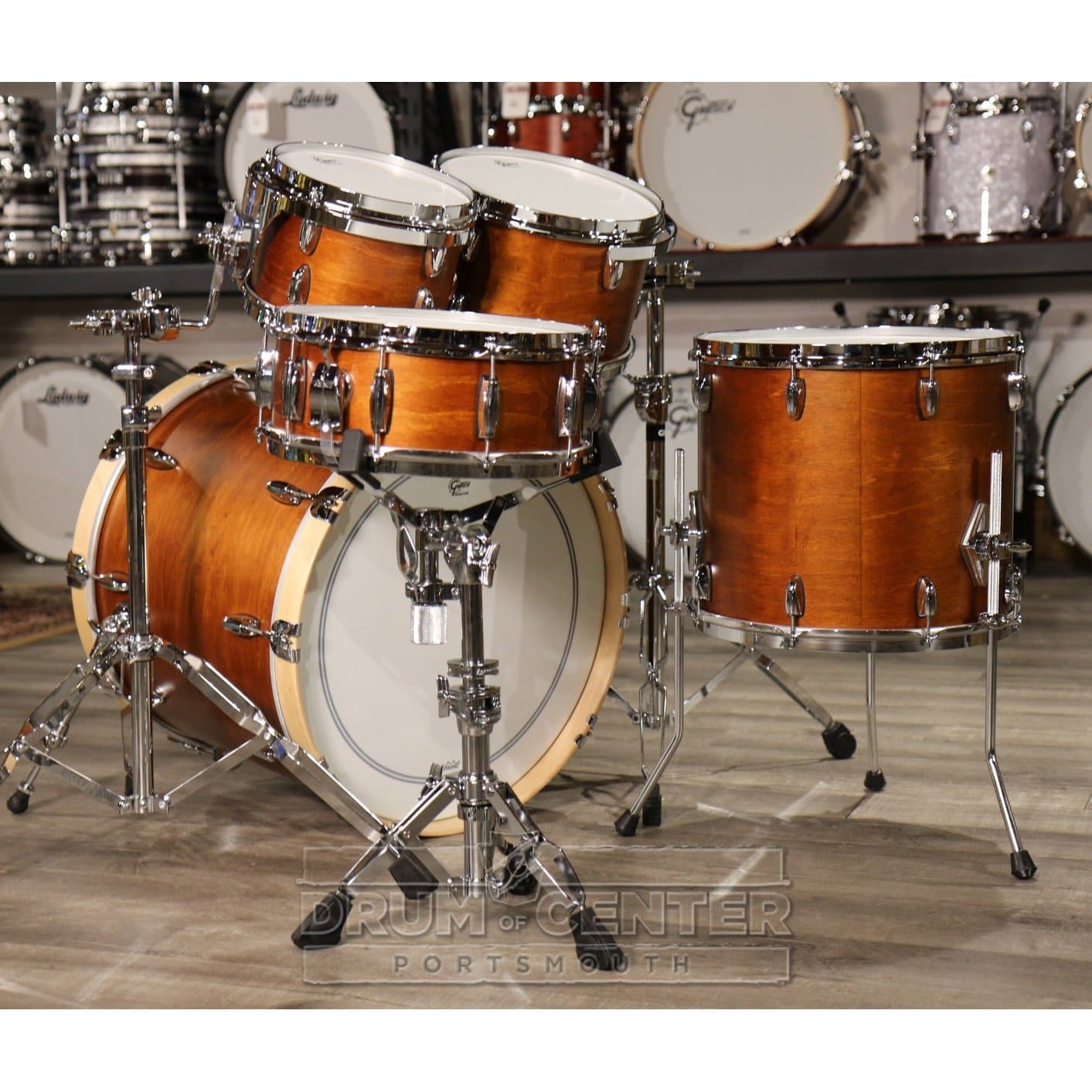 Gretsch Brooklyn 5pc Euro Drum Set Satin Mahogany