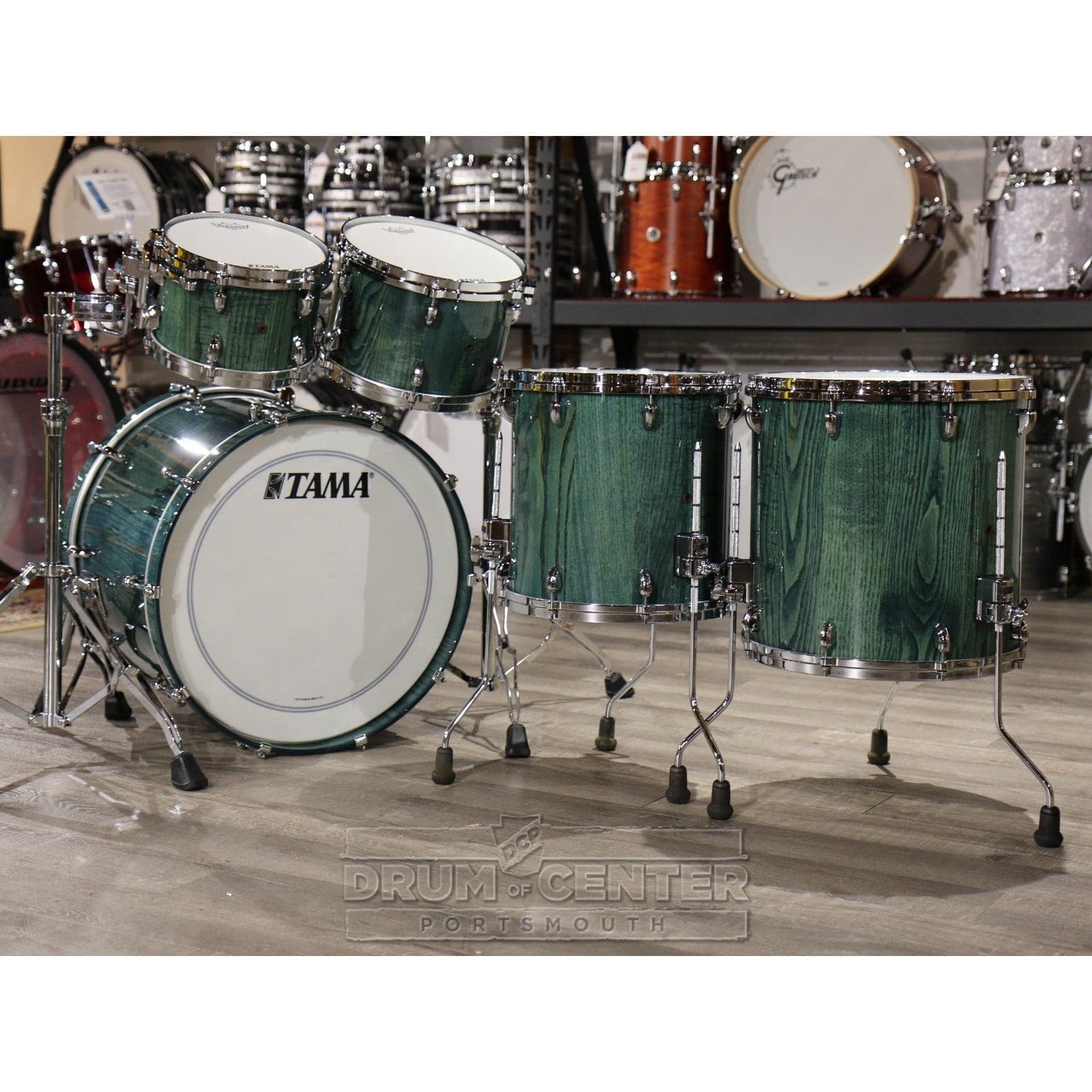 Tama Star Walnut 5pc Rock Drum Set Light Indigo Japanese Chestnut