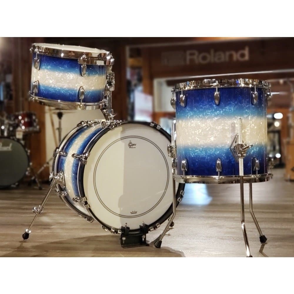 Gretsch Brooklyn 3pc Jazz Drum Set Blue Burst Pearl