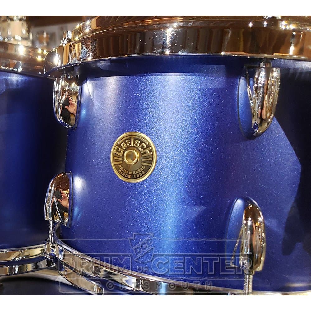 Gretsch USA Custom 5pc Drum Set Satin Mystic Blue