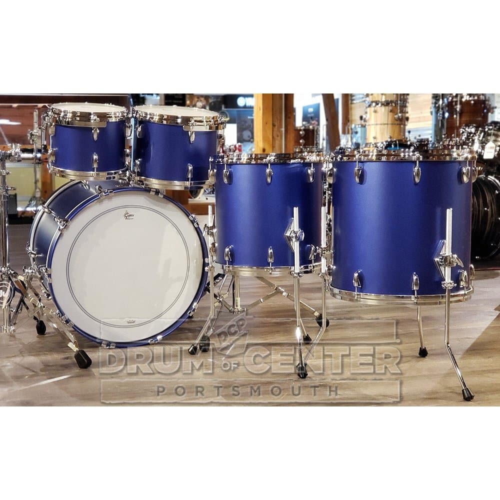 Gretsch USA Custom 5pc Drum Set Satin Mystic Blue