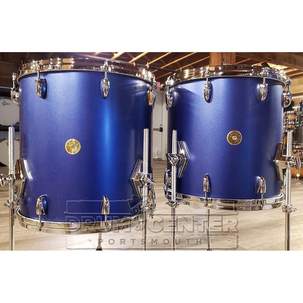 Gretsch USA Custom 5pc Drum Set Satin Mystic Blue