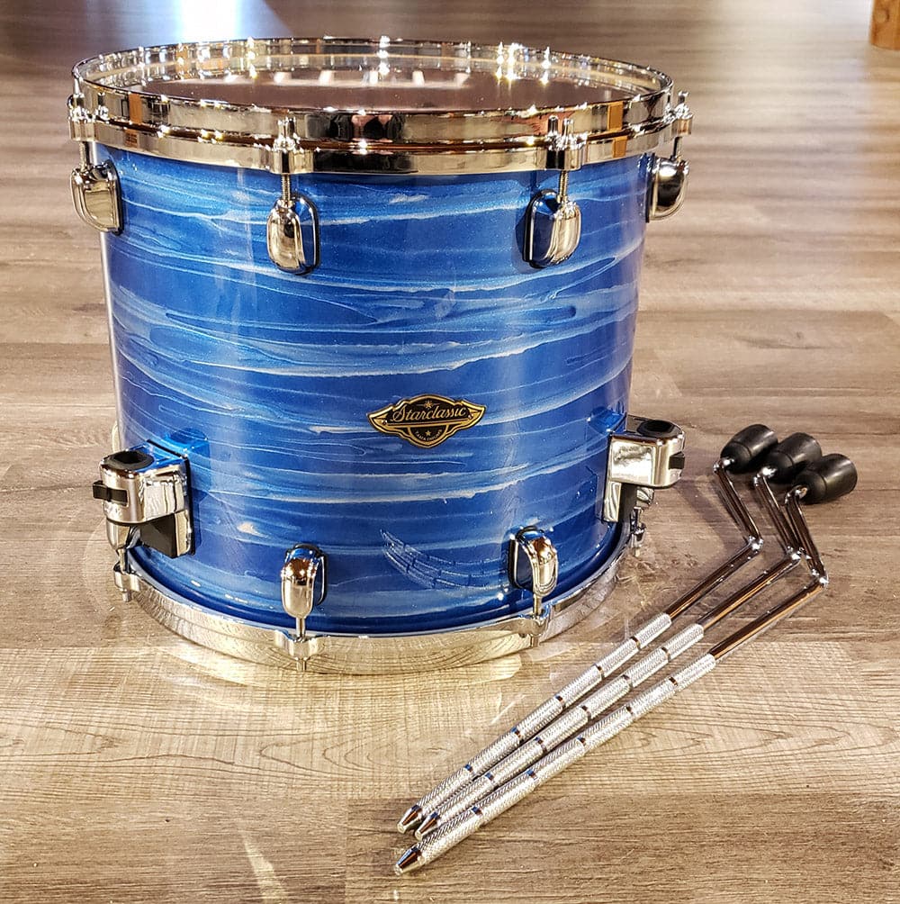 Tama Starclassic Walnut/Birch Floor Tom 14x12 Lacquer Ocean Blue Ripple