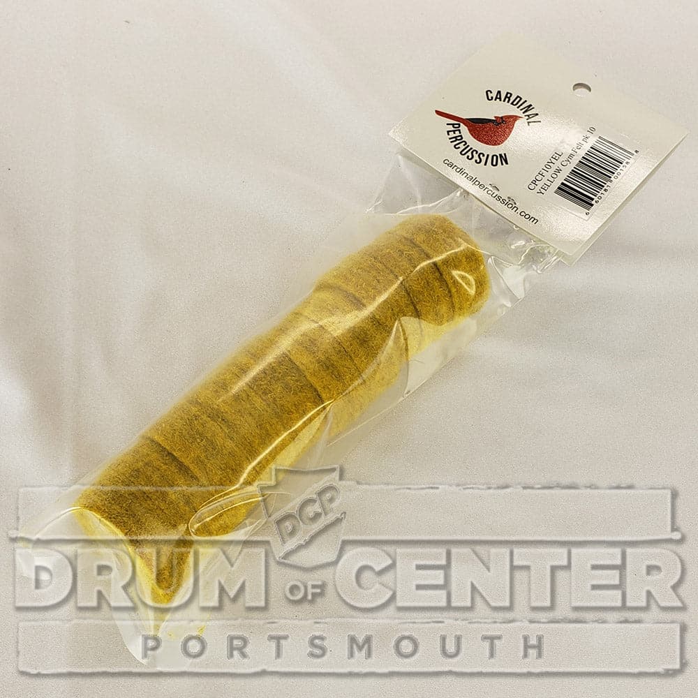 Cardinal Percussion Cymbal Felt 10 Pack - Yellow