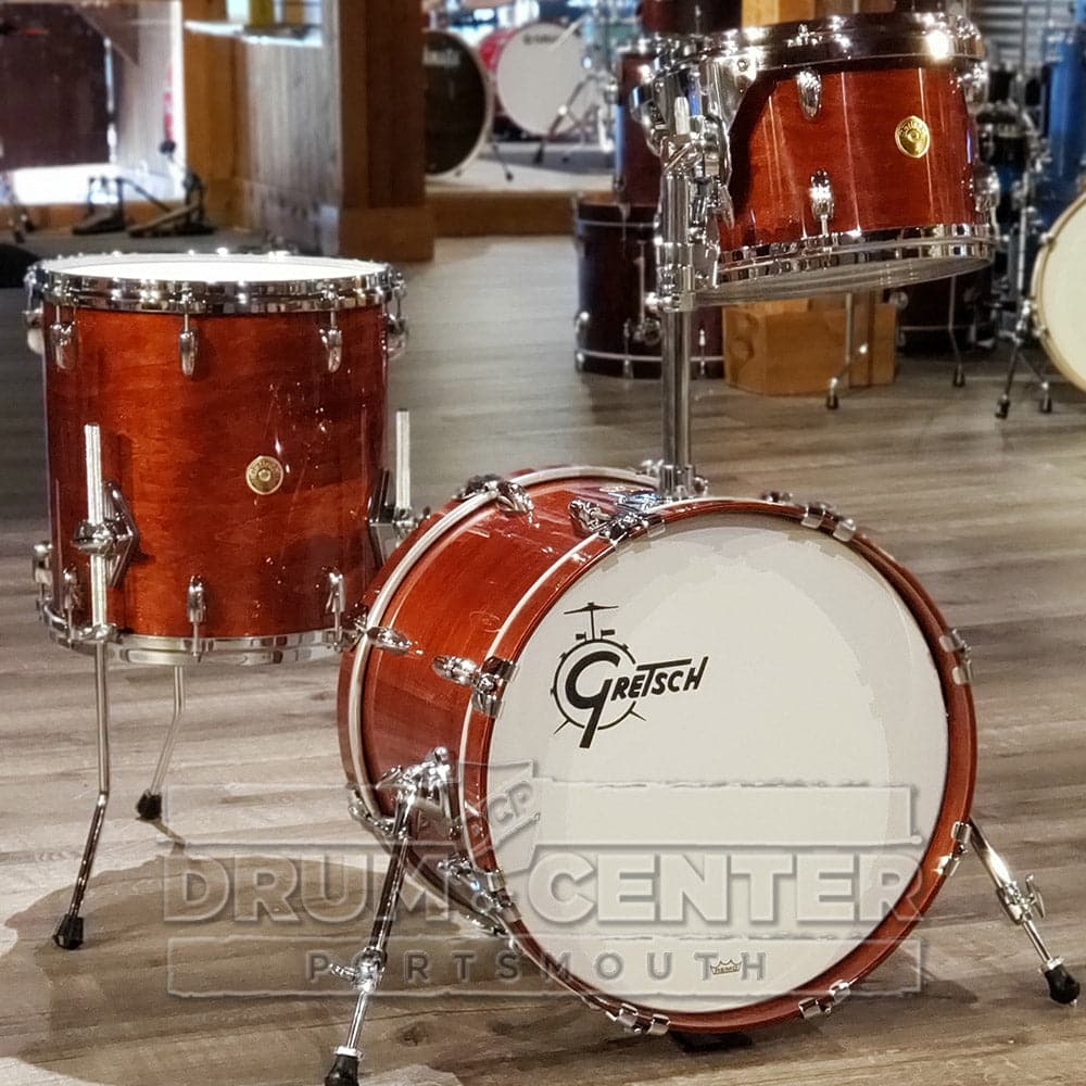 Gretsch USA Custom 3pc Jazz Drum Set 70s Dark Walnut Gloss