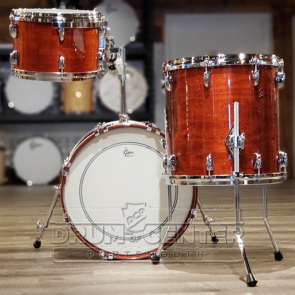 Gretsch USA Custom 3pc Jazz Drum Set 70s Dark Walnut Gloss