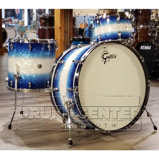 Gretsch Brooklyn 3pc Drum Set w/26BD Blue Burst Pearl