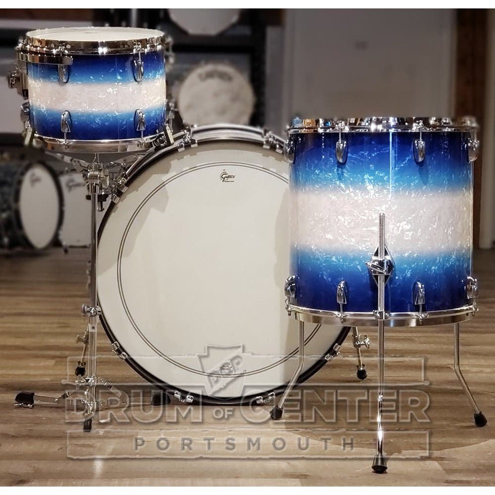 Gretsch Brooklyn 3pc Drum Set w/26BD Blue Burst Pearl