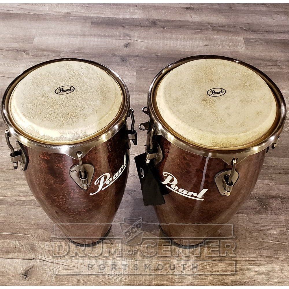 Pearl Primero Pro Fiber Conga Set 10 & 11 w/o Stand Wine Red Marble