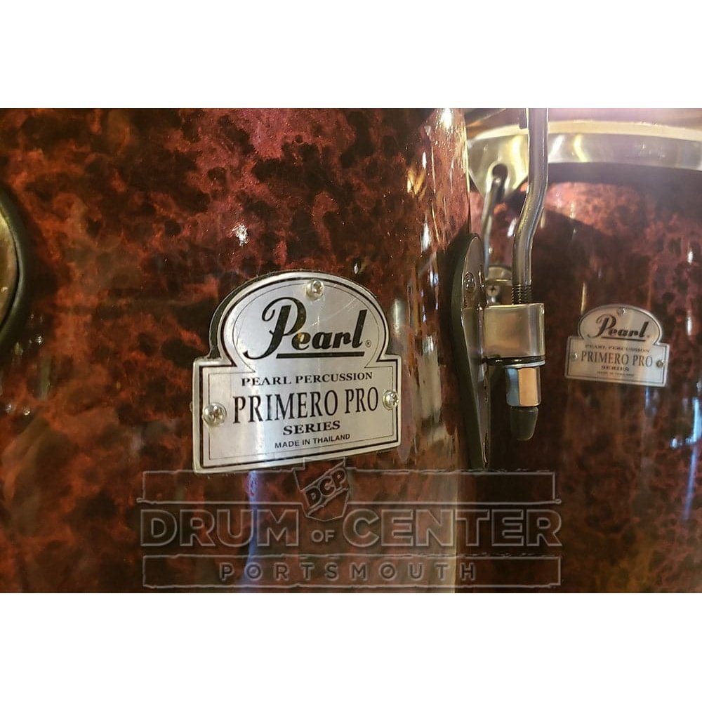 Pearl Primero Pro Fiber Conga Set 10 & 11 w/o Stand Wine Red Marble