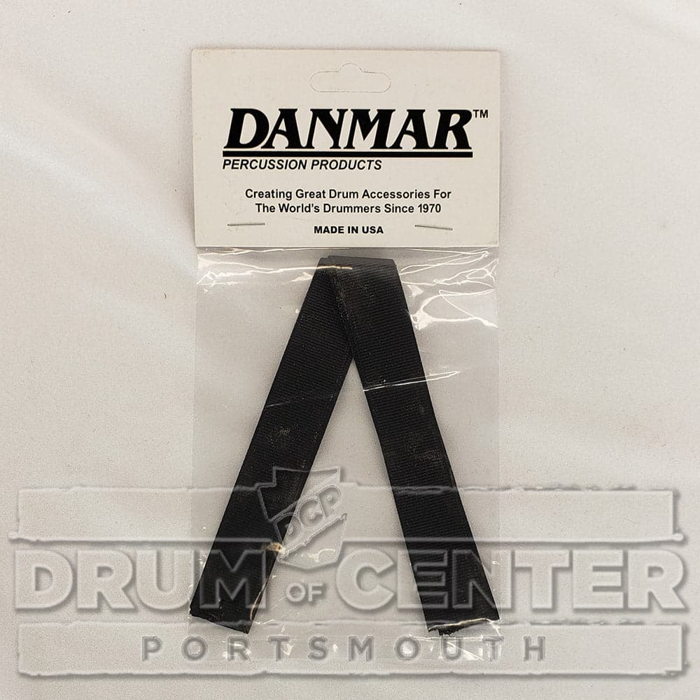Danmar Snare Drum Straps, Ultra Thin Black 3/4 Wide By 10 Long, 2 Per Pack