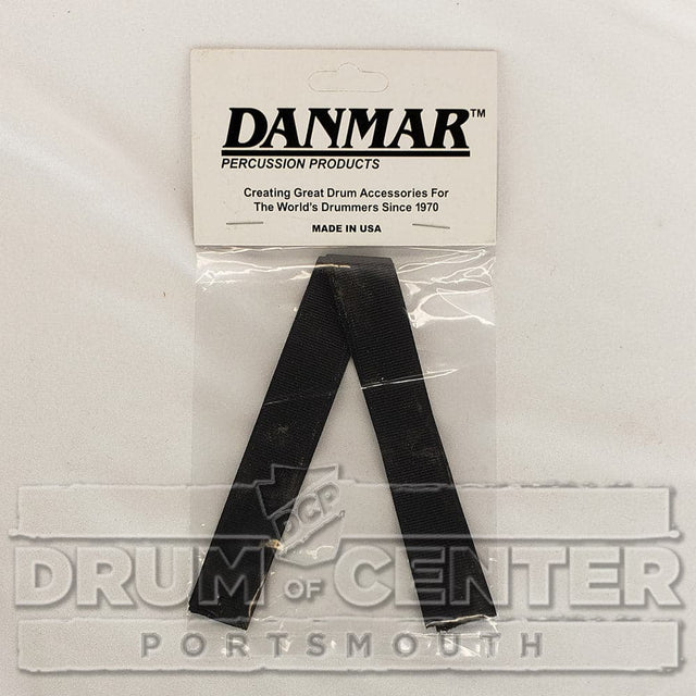 Danmar Snare Drum Straps, Ultra Thin Black 3/4 Wide By 10 Long, 2 Per Pack