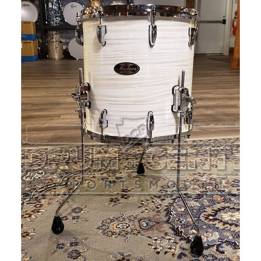 Pearl Masters Maple/Gum Floor Tom - 14x14 - Silver White Swirl