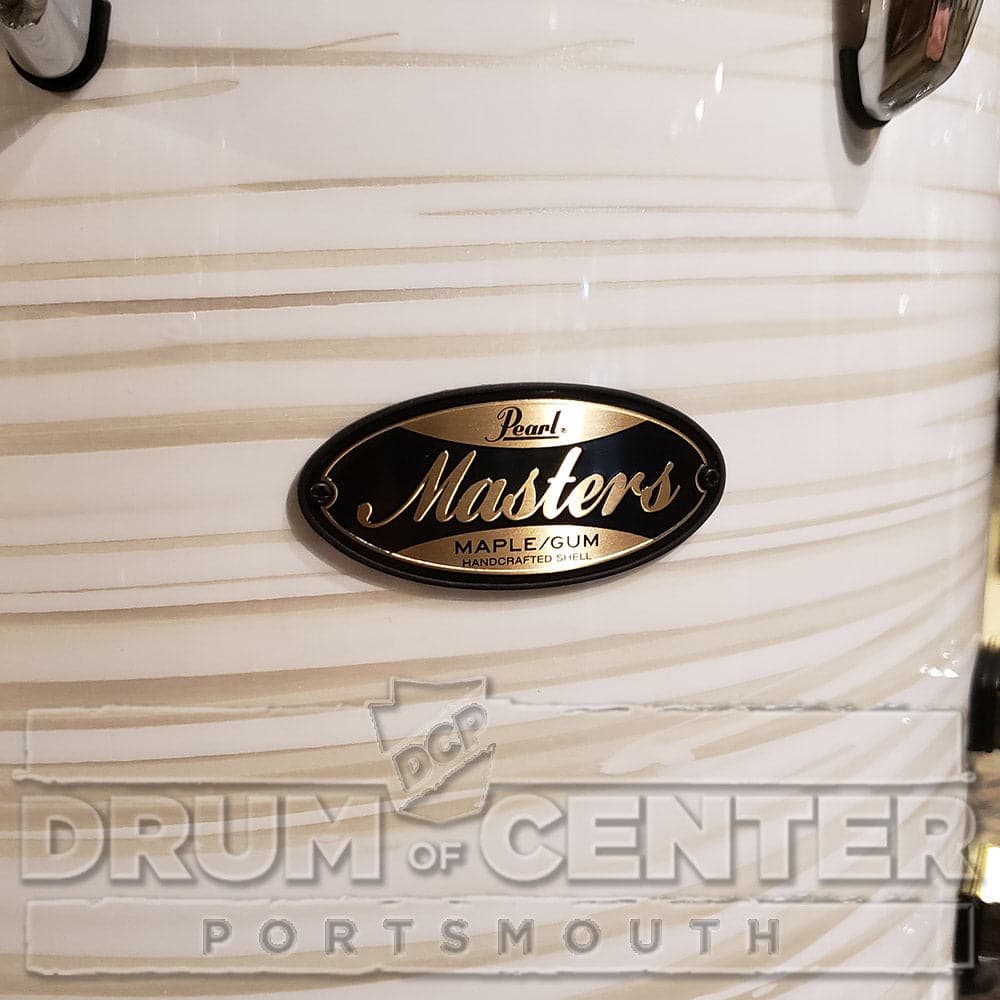 Pearl Masters Maple/Gum Floor Tom - 14x14 - Silver White Swirl