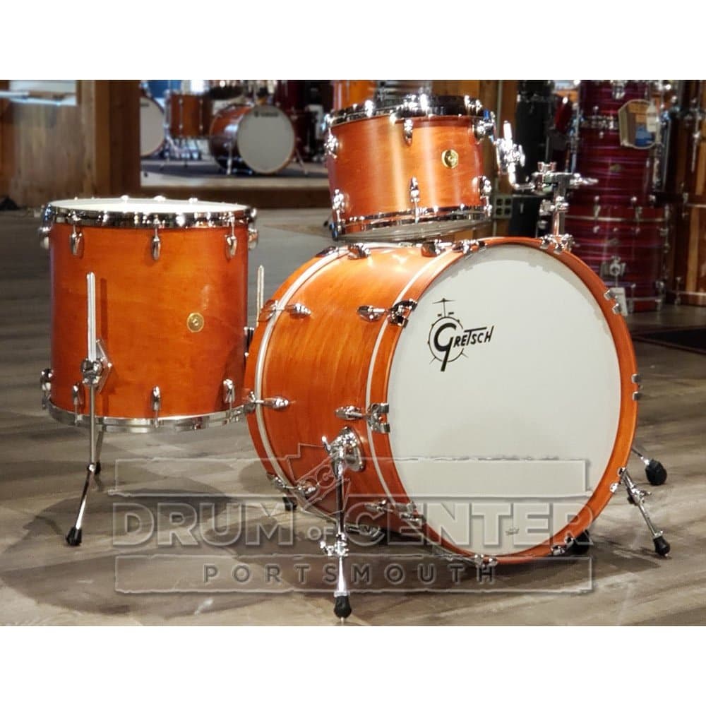 Gretsch USA Custom 3pc Drum Set 22/13/16 Satin Burnt Orange