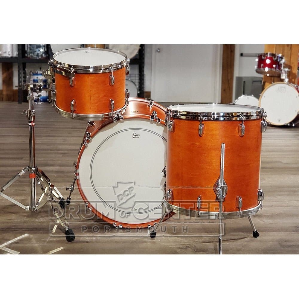 Gretsch USA Custom 3pc Drum Set 22/13/16 Satin Burnt Orange