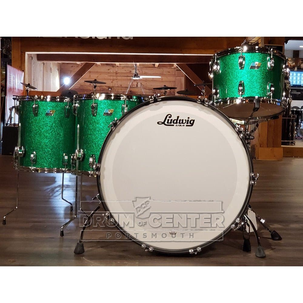 Ludwig Legacy Mahogany 4pc Bonham Drum Set Green Sparkle