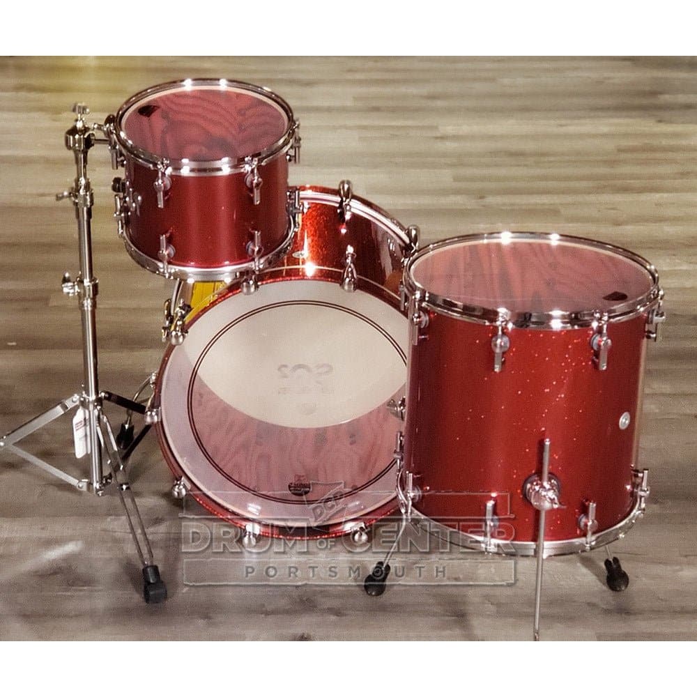 Sonor SQ2 3pc Medium Maple Drum Set - Red Sparkle High Gloss w/Fiery Red Interior