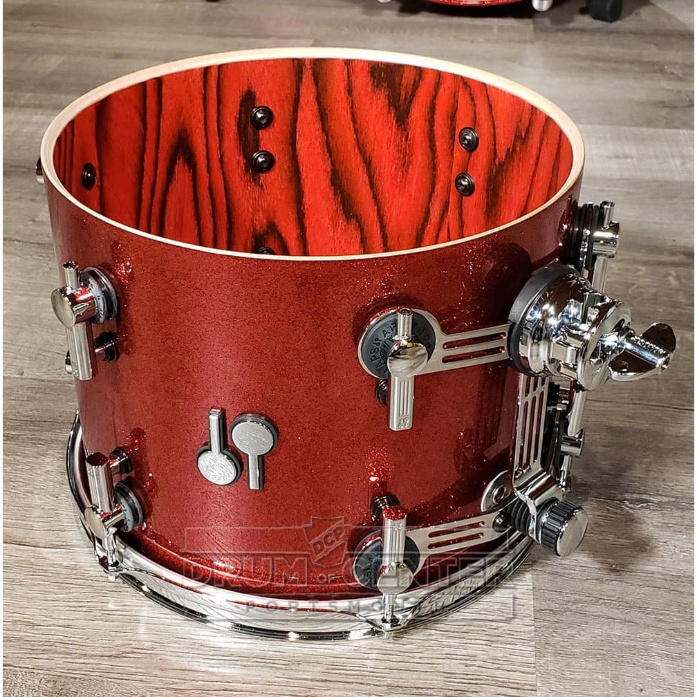 Sonor SQ2 3pc Medium Maple Drum Set - Red Sparkle High Gloss w/Fiery Red Interior