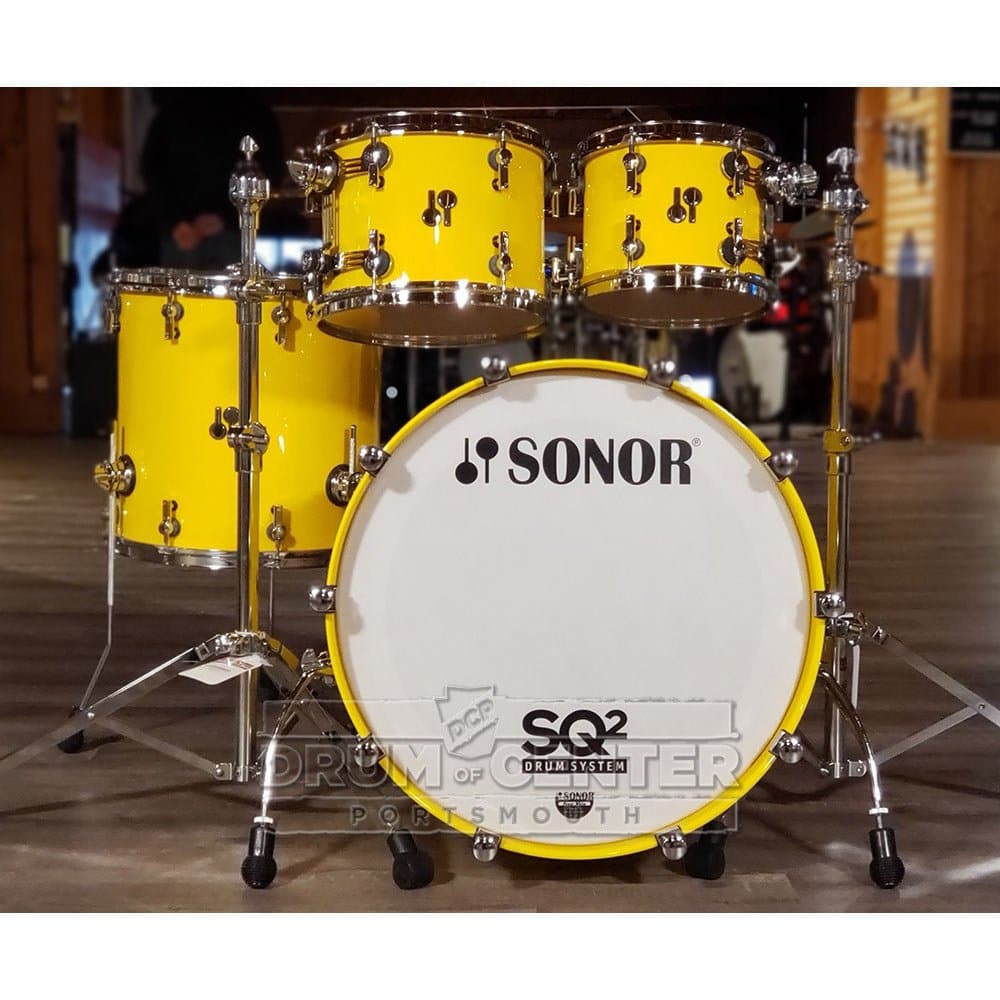Sonor SQ2 4pc Vintage Maple Drum Set - Gloss Yellow
