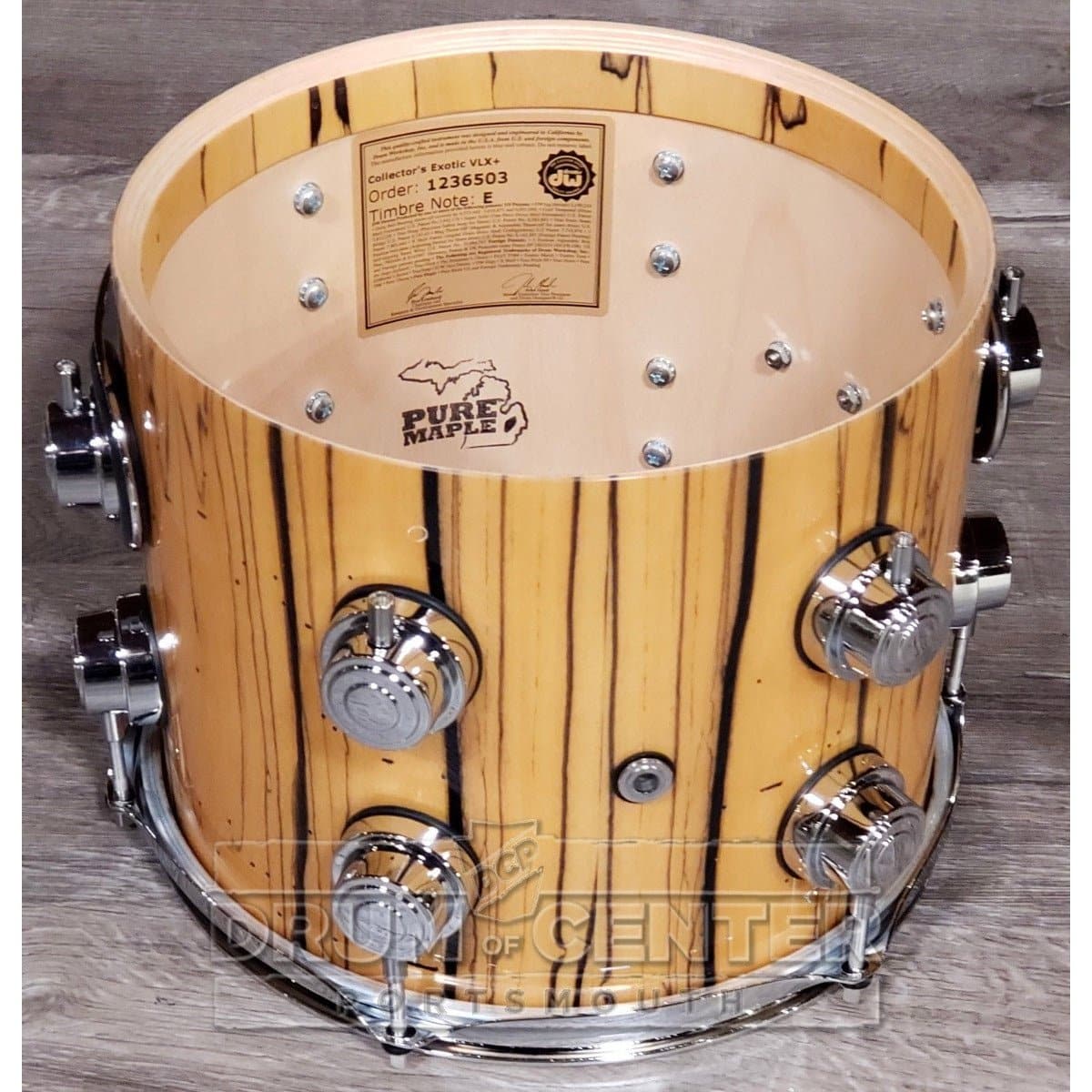 DW Collectors Series Exotic Pure Maple SSC 5pc Drum Set - Ivory Ebony