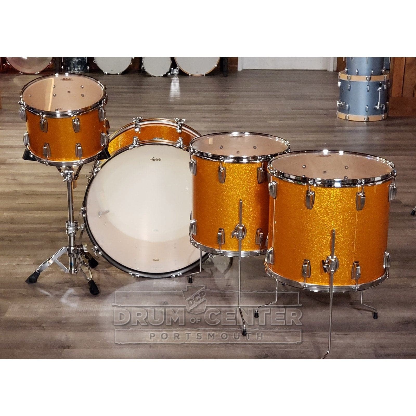 Ludwig Classic Maple 4pc Bonham Drum Set Gold Sparkle