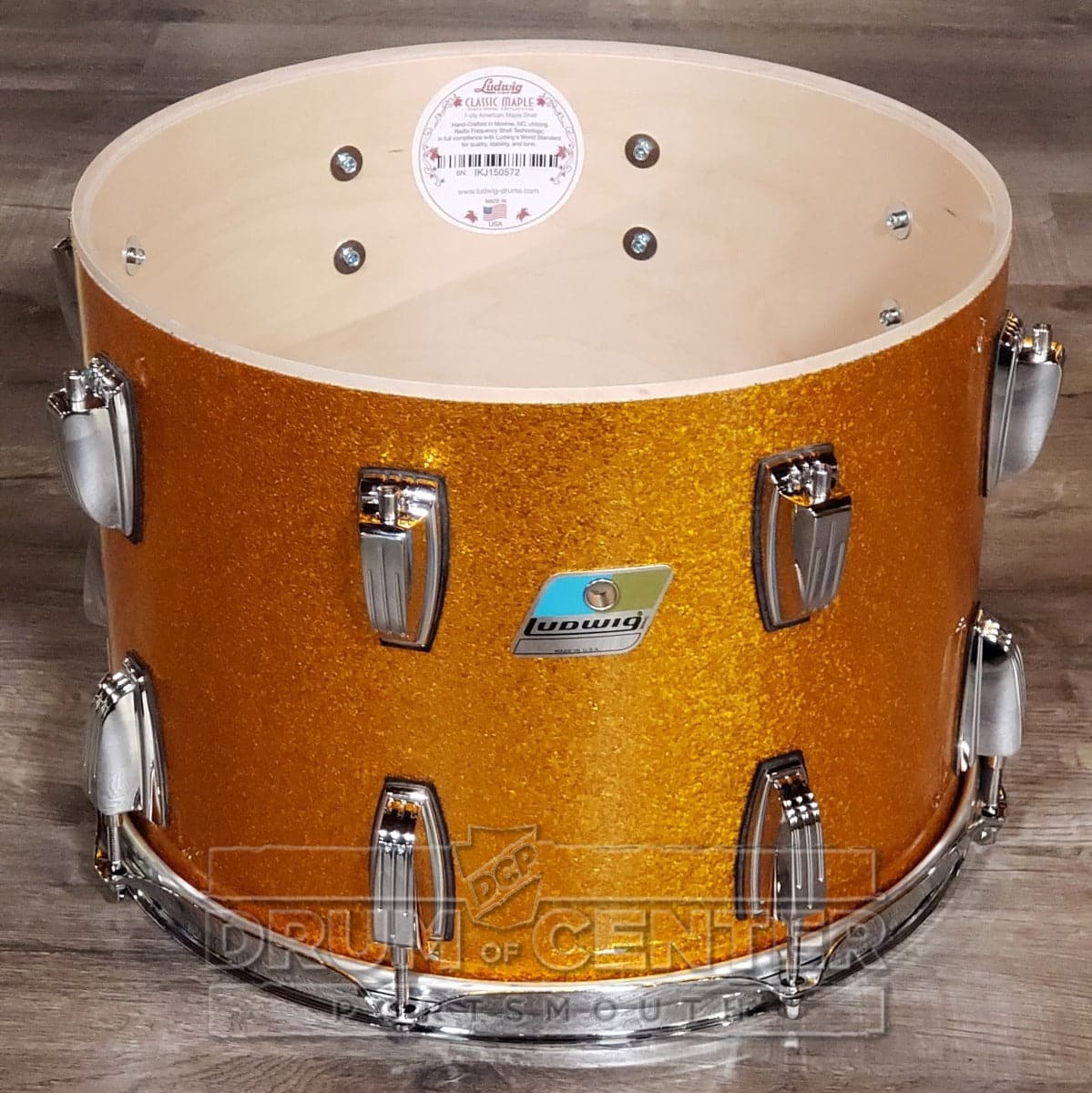 Ludwig Classic Maple 4pc Bonham Drum Set Gold Sparkle