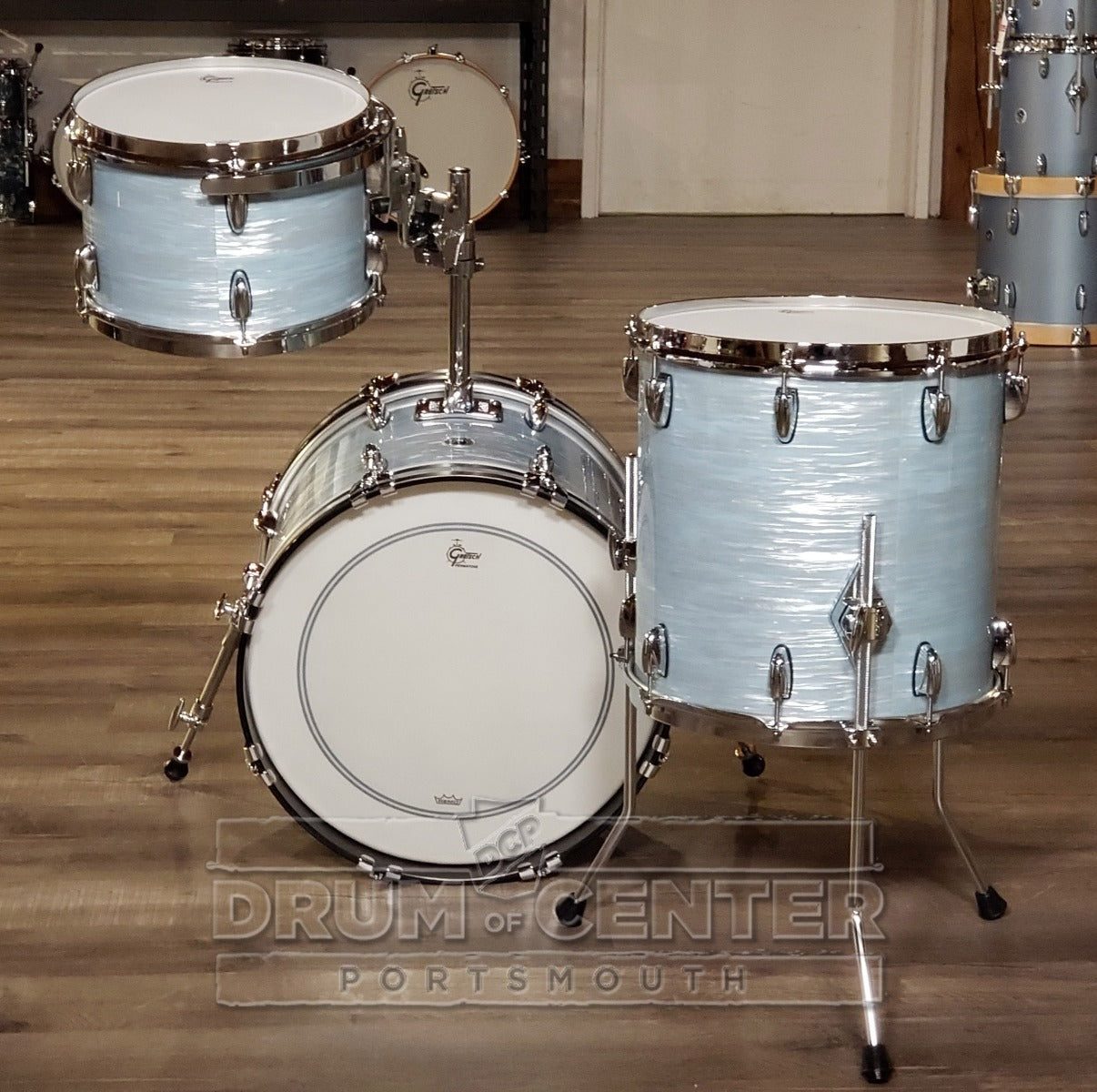 Used Gretsch Brooklyn 3pc Jazz Drum Set Vintage Oyster White