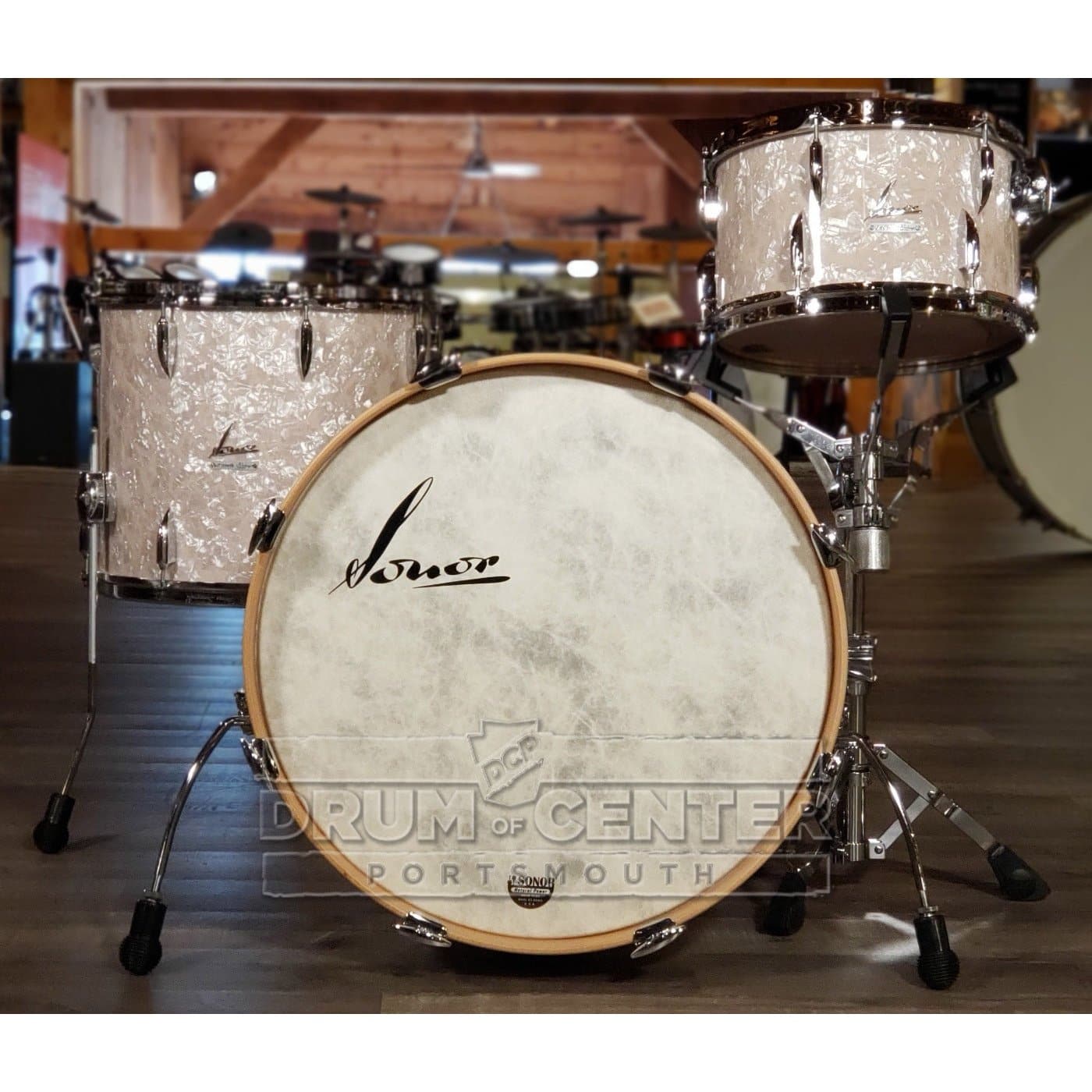 Sonor Vintage 3pc Drum Set 22/13/16 Vintage Pearl
