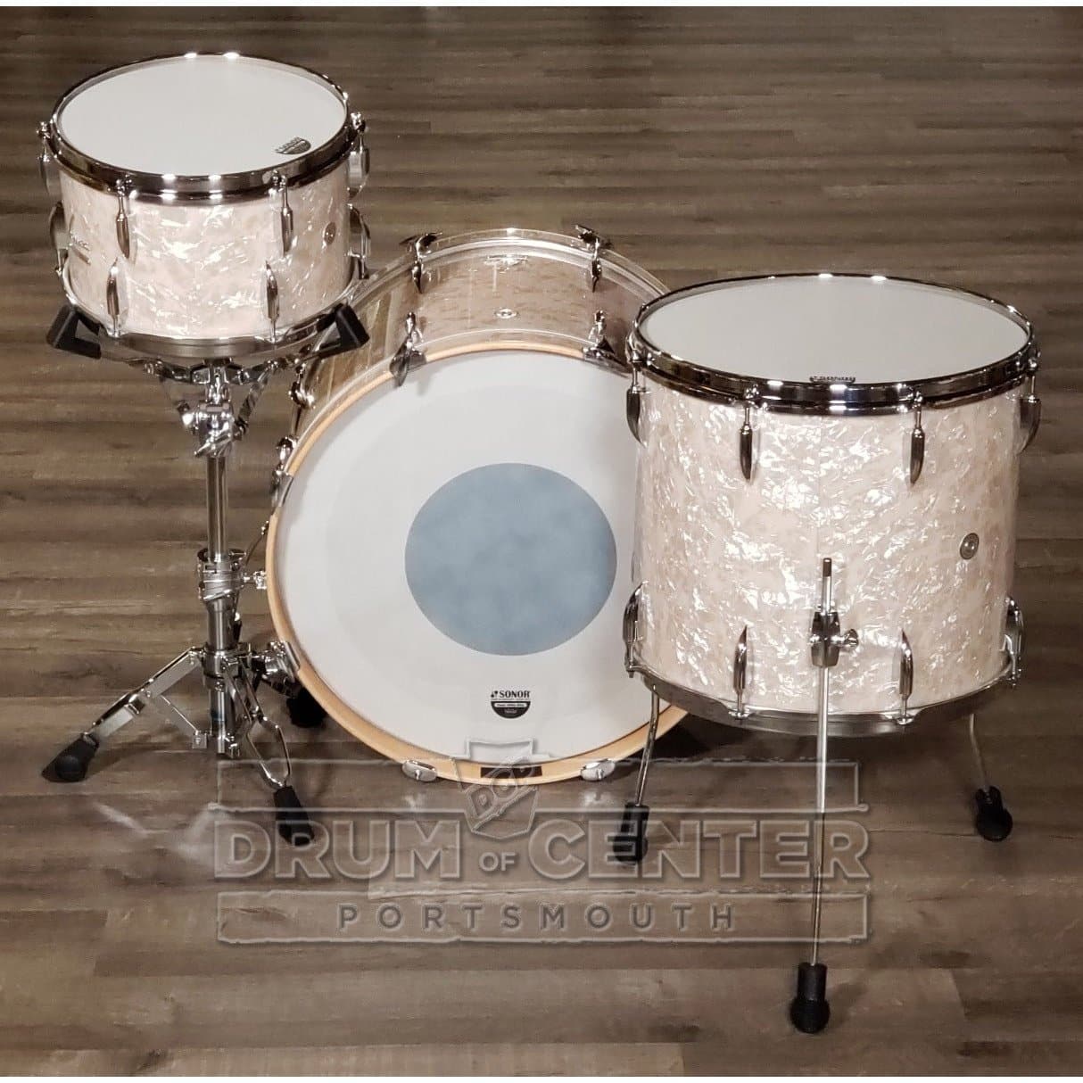 Sonor Vintage 3pc Drum Set 22/13/16 Vintage Pearl