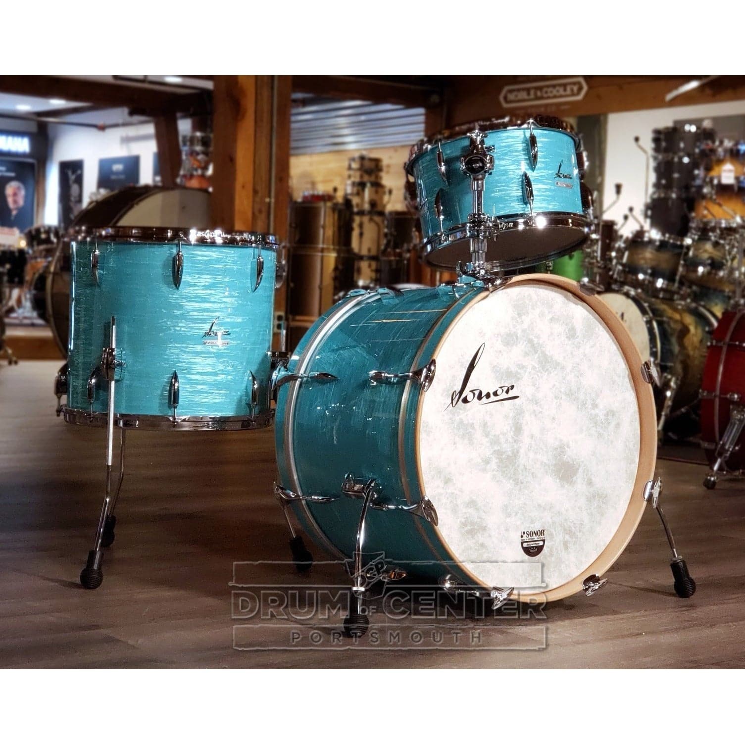 Sonor Vintage 3pc Drum Set 22/13/16 California Blue w/Tom Arm