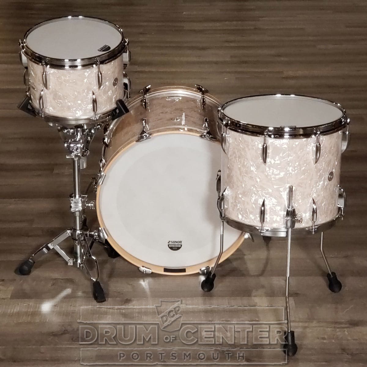 Sonor Vintage 3pc Drum Set 20/12/14 Vintage Pearl